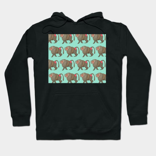 Amazing Hamadryas Baboon Hoodie by ButtonandSquirt
